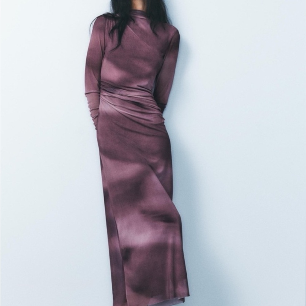 Zara draped tulle dress